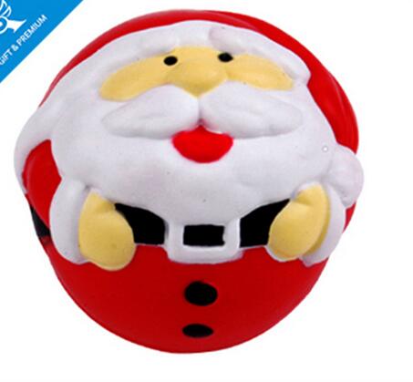 Wholesale Santa Claus shape pu stress ball