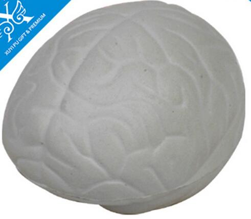 Wholesale white color brain shape pu stress ball