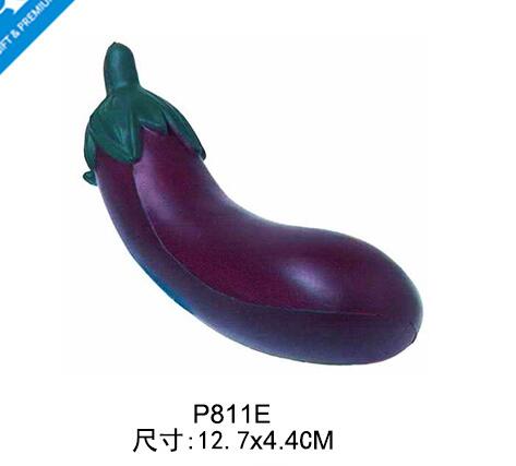 Wholesale eggplant shape pu stress ball
