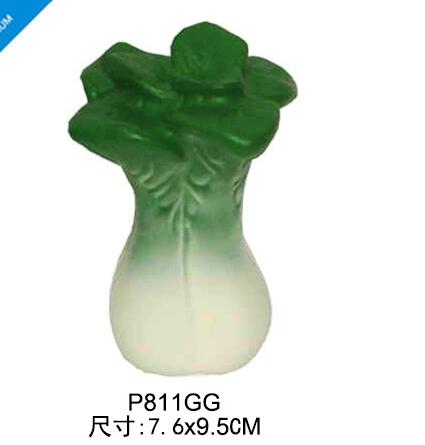 Wholesale cabbage or green vegetable shape pu stress ball