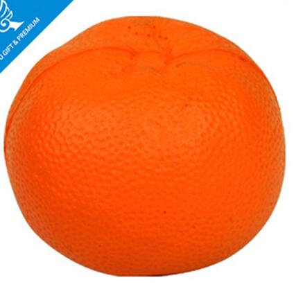 Wholesale tangerine or orange shape pu stress ball