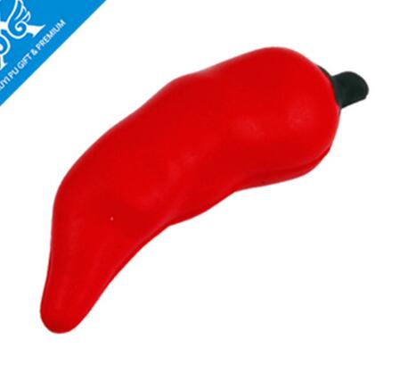Wholesale hot pepper  or pimiento shape pu stress ball