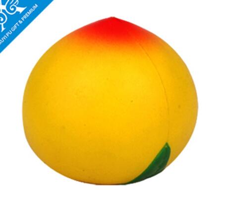 Wholesale peach shape pu stress ball