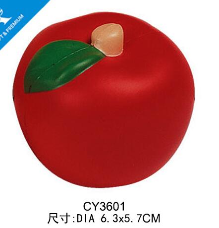 Wholesale red apple shape pu stress ball