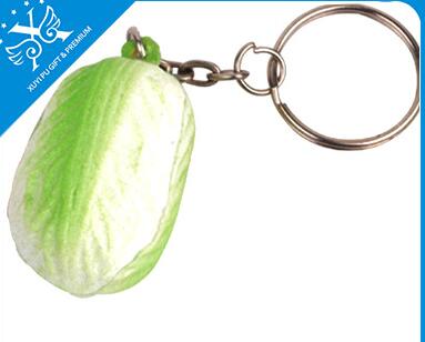 Wholesale cabbage pu stress ball keychain