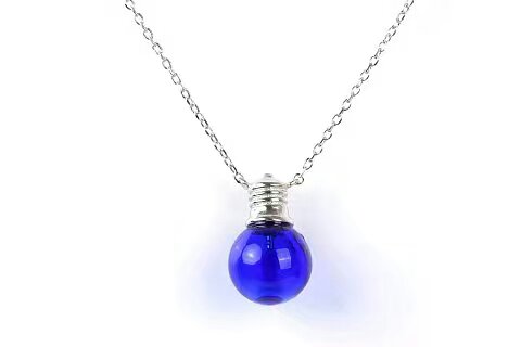 Wholesale lamp bulb shape essencial oil diffuser necklace