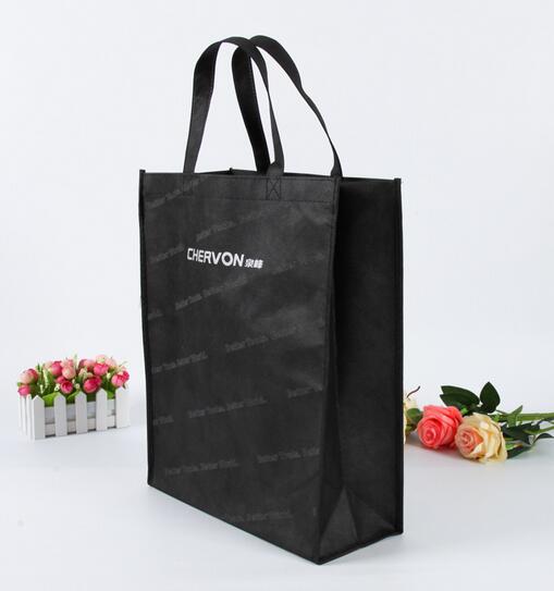 Wholesale black color non woven bag