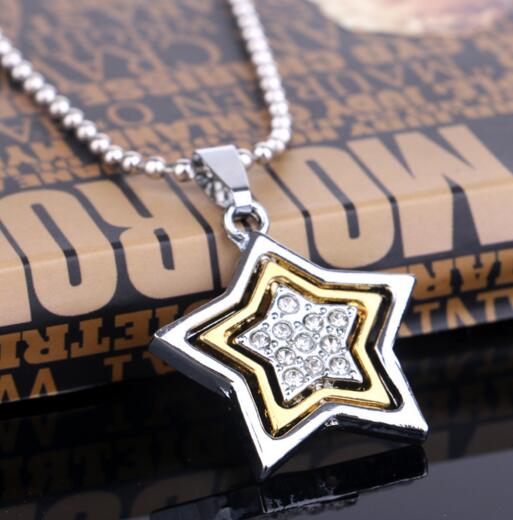 Wholesale star shape pendant ceap necklace for gift