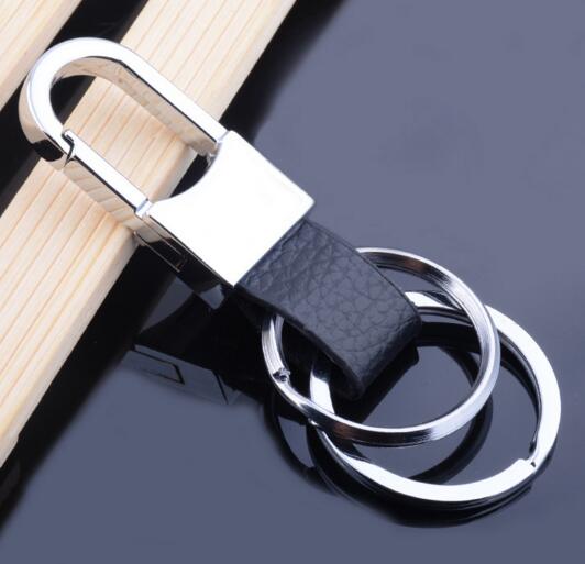 Promotionalo cheap style with carabiner function car leather keychain