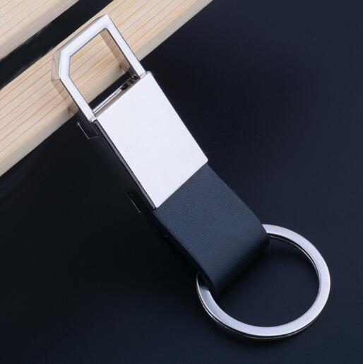 Promotional cheap leather car keychain with carabiner