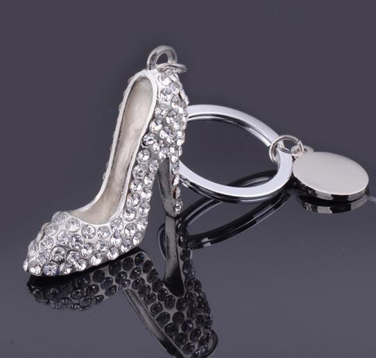 Wholesale promoitonal cheap heel shape metal keychain