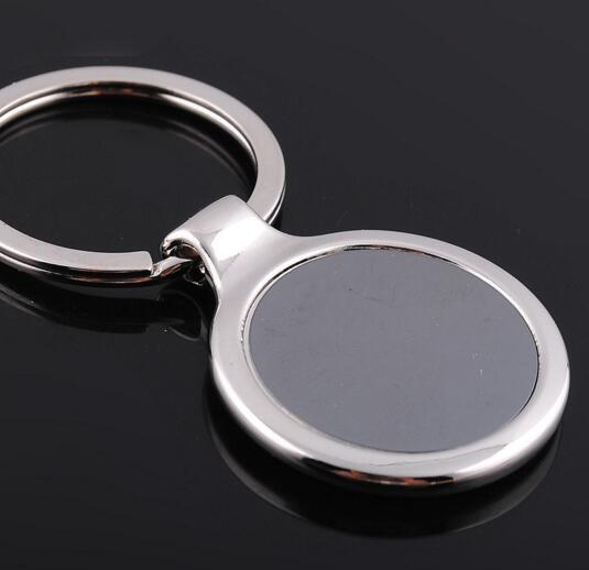 Wholesale round shape car metal keychain