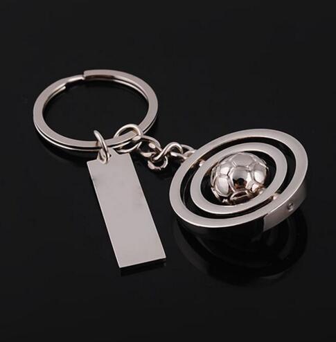 Good quality swivel ball and rectangle shape metal keychain