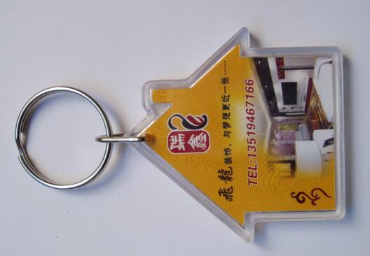 Promotional house custom logo acrylic keychain