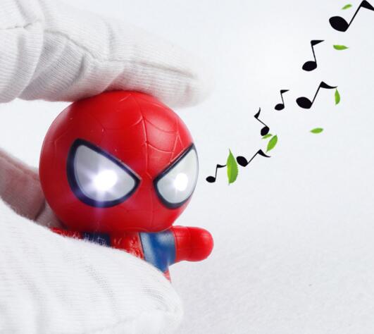 Promotional Spider-Man shape with sound and voice led light keychain
