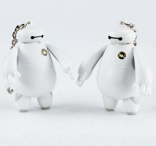Promotional baymax shape with sound and led keychain