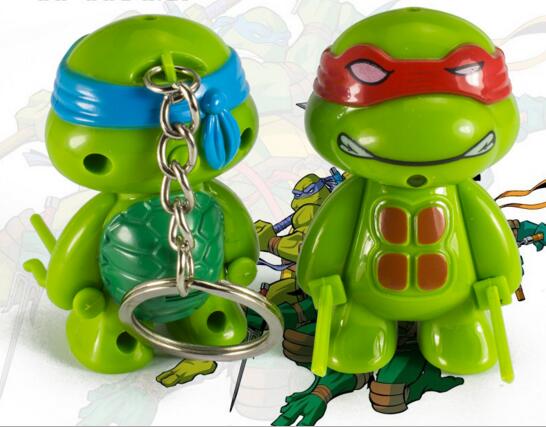 Promotional Teenage Mutant Ninja Turtles shape with sound and led keychain