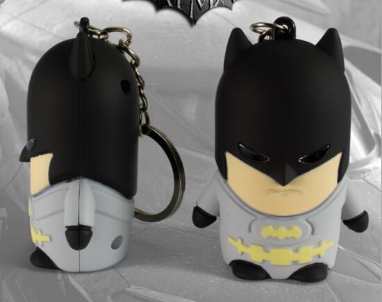 Promotional batman shape with sound and led keychain