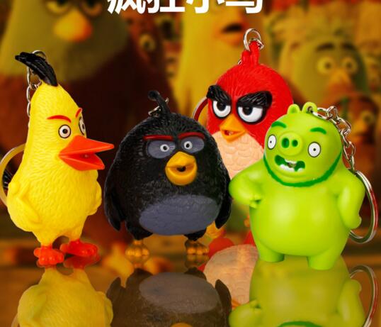 Promotional angry bird keychain with sound function