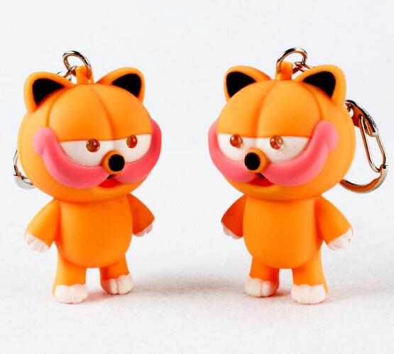 Promotional cartoon shape with sound and led keychain