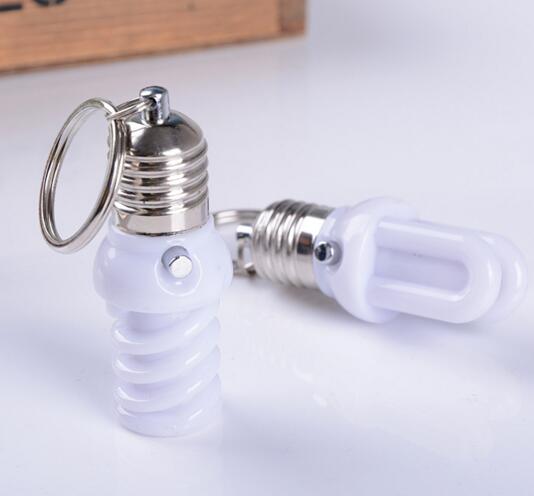 Promotional cheap bulb shape with led keychain