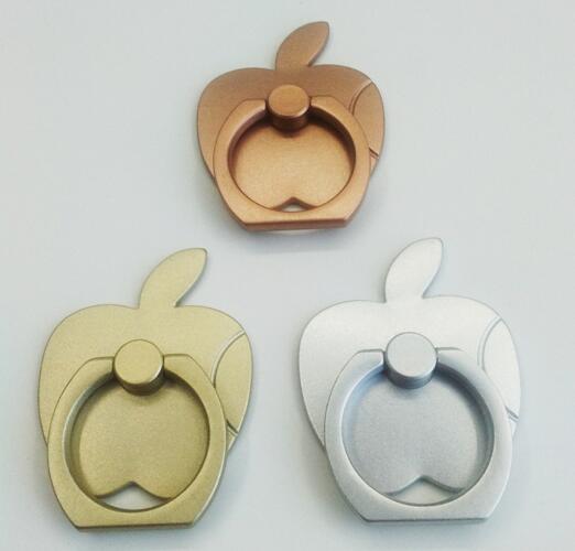 Promotional apple shape gold color finger ring phone holde