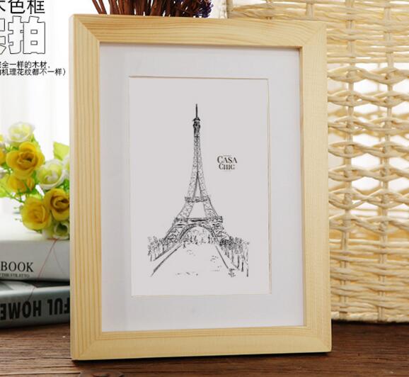 Promotional square or rectangle shape 5,6,7,8,10,16,20,inch a3,a4 size wood photo frame