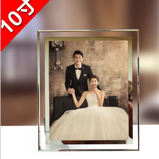 Promotional 10inch crystal photo frame for wedding picture