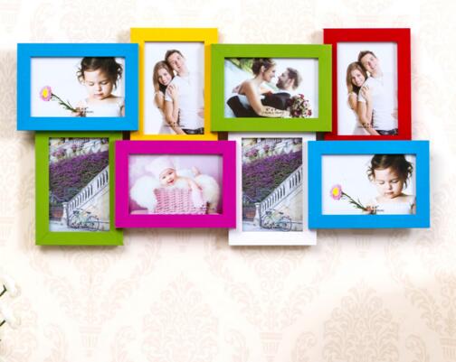 Promtoional 8pcs 6inch mdf wood photo frame