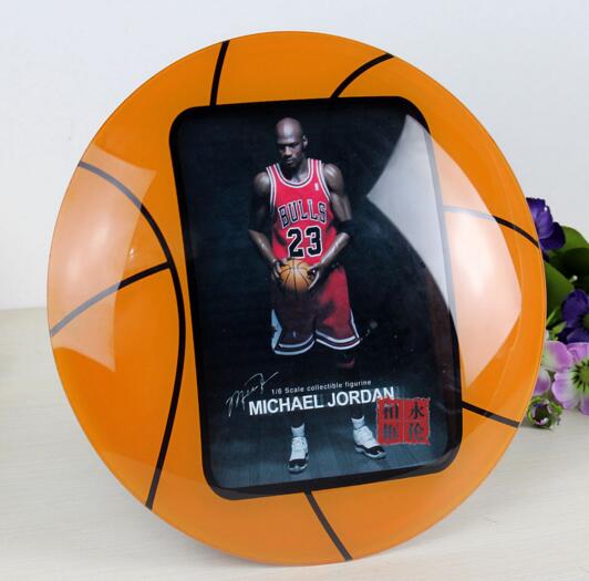 Promotional basketball shape crystal photo frame