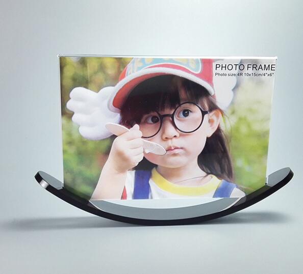 Promotional acrylic monn shape children photo frame