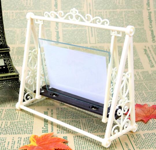White color swing shape 7inch picture frame for child