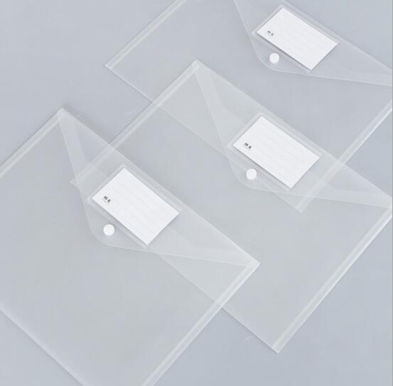 Promotional with name and address label A4 plastic clear file folder