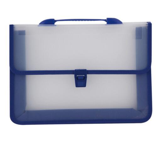 Wholesale transparent color blue 12 pocket expanding file folder or file pocket