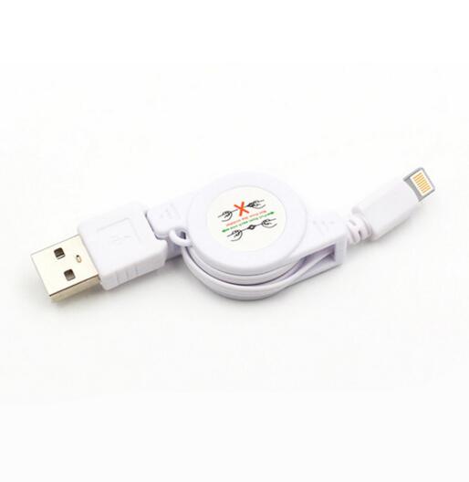 Promotional white and black color 2 in 1 micro folding usb cable for mobile phone